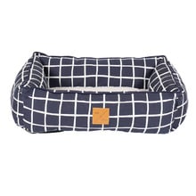 Check Print Cotton Bolstered Dog Bed